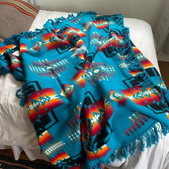 NWT Pendleton Chief Joseph blanket/shawl turquoise